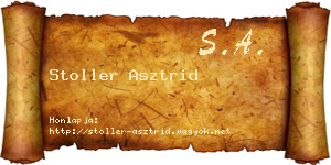 Stoller Asztrid névjegykártya